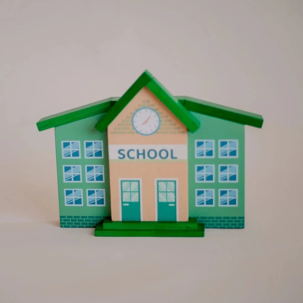 Designer Wooden Street Buildings - Set of 4
