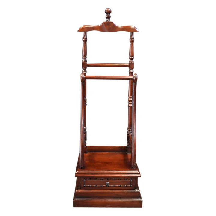 Designer Wooden Valet Stand - Rose Mahogany