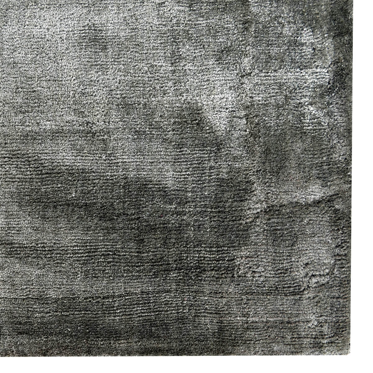 Distressed Green Handmade Viscose Rug - Round