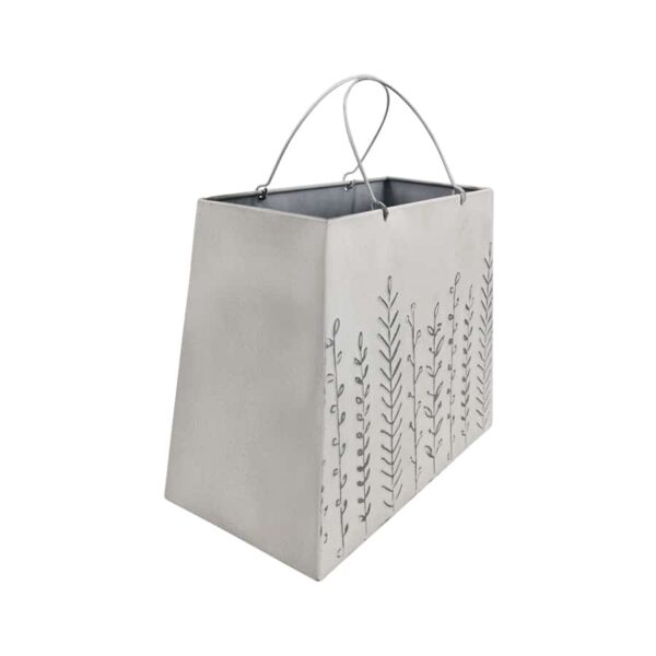 Distressed White Handbag Outdoor Planter