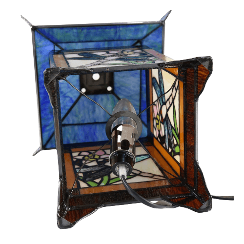 Dragonfly Tiffany Stained Glass Table Lantern