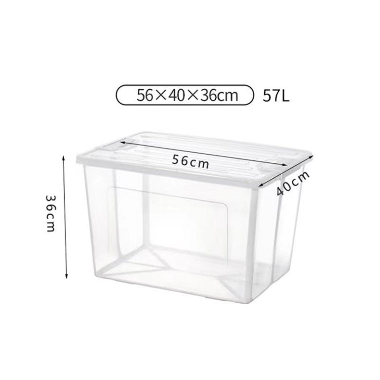 Durable Clear Foldable Storage Box - 57L