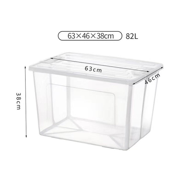Durable Clear Foldable Storage Box - 82L
