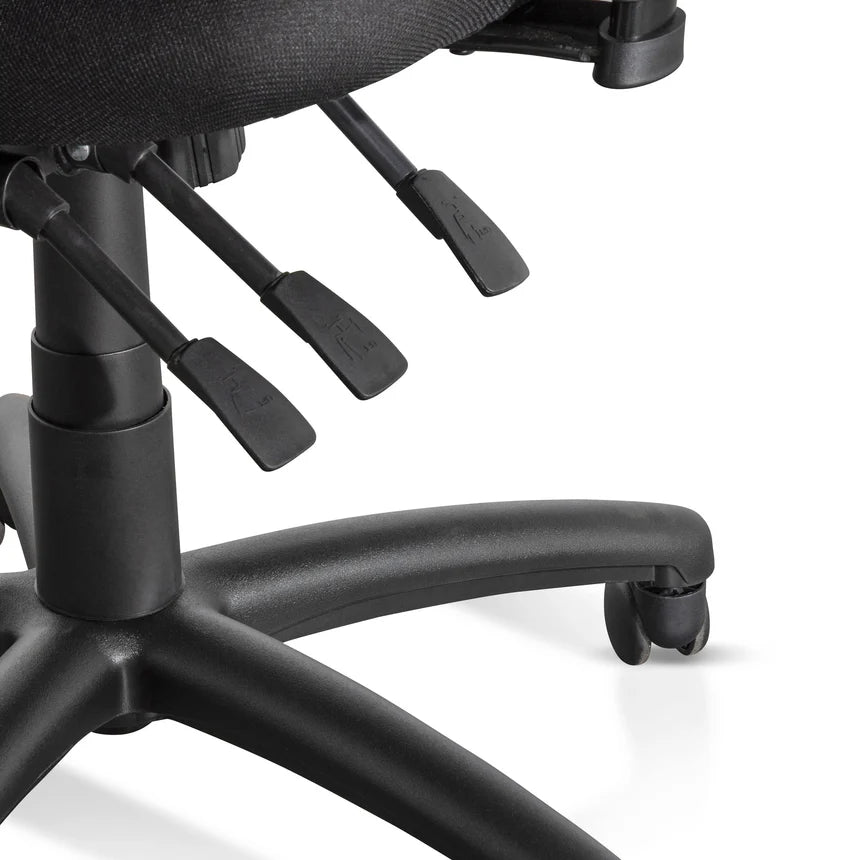 Durable High Back Fabric Office Chair - Black