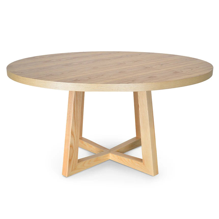 Durable Round Dining Table 150cms - Natural