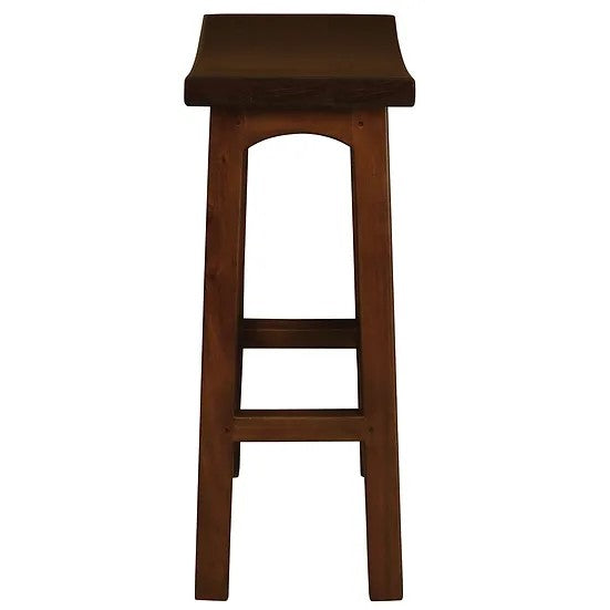 Durable Solid Timber Bar Height Stool - Brown