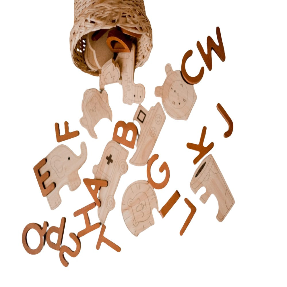 Dynamic Wooden Alphabet Jigsaw Set