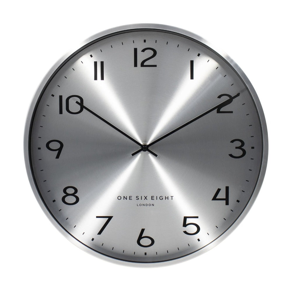 Earthly Echoes Wall Clock 40cms - Silver