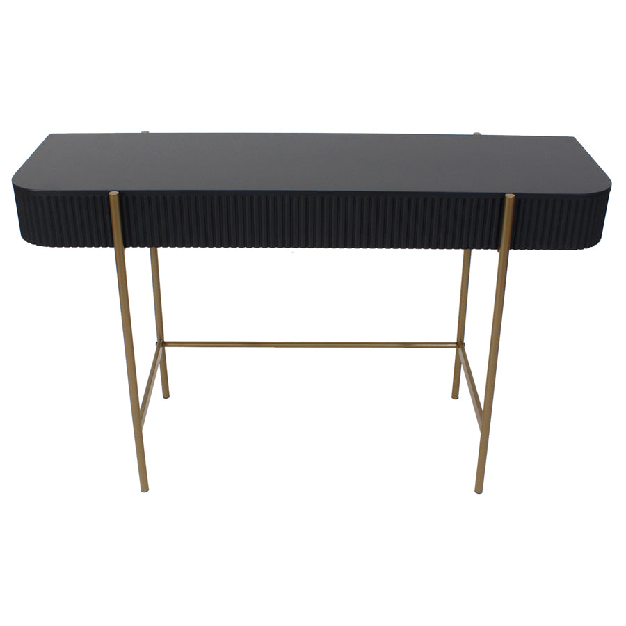 Earthy Eclipse Ribbed Console Table 120cms