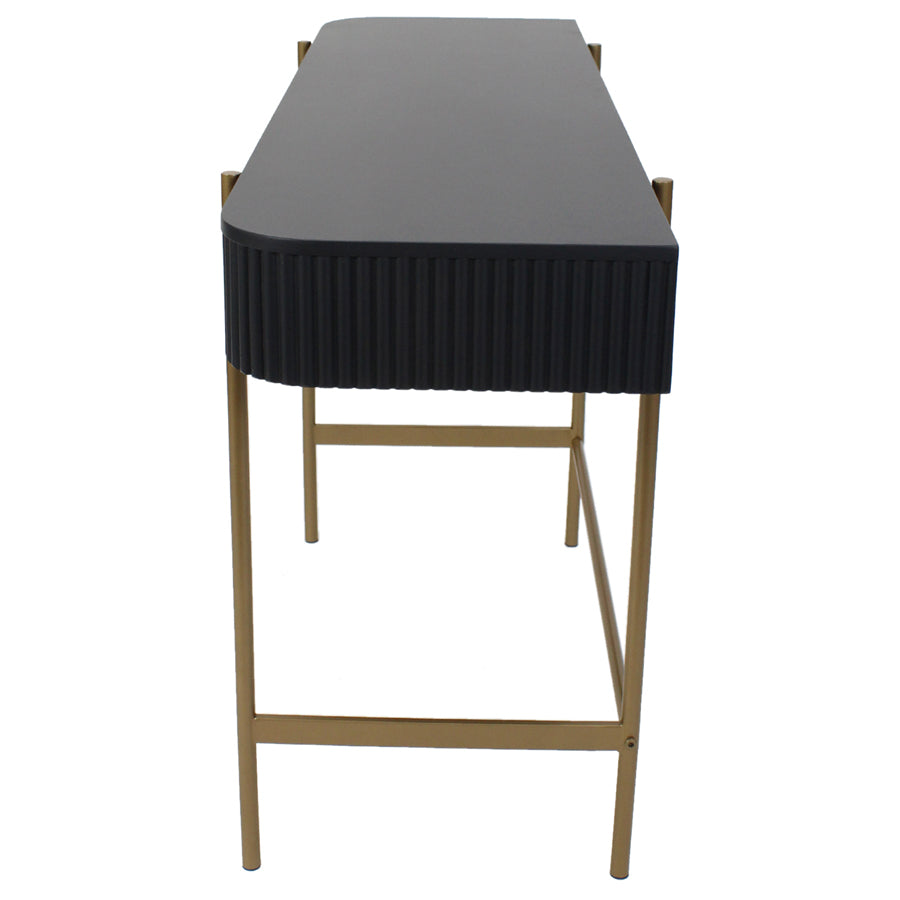 Earthy Eclipse Ribbed Console Table 120cms