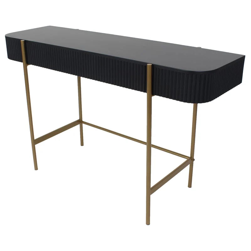 Earthy Eclipse Ribbed Console Table 120cms