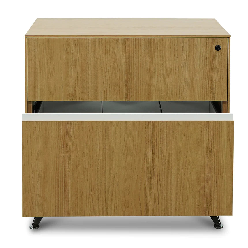 Ebony Elegance Side Table 80cms - Natural