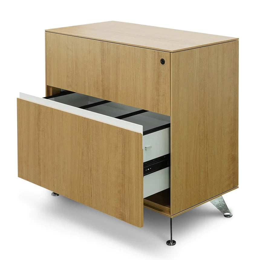 Ebony Elegance Side Table 80cms - Natural