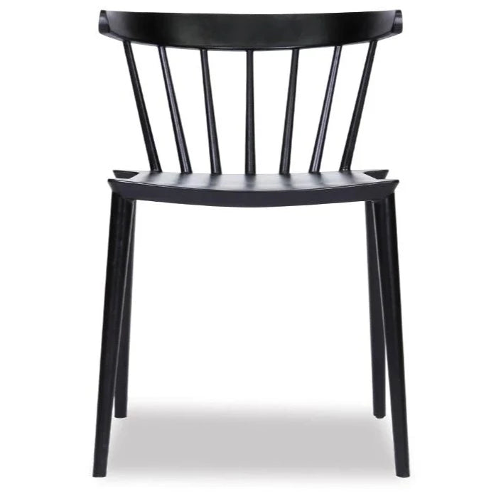 Ebony Grace Black Armless Dining Chair