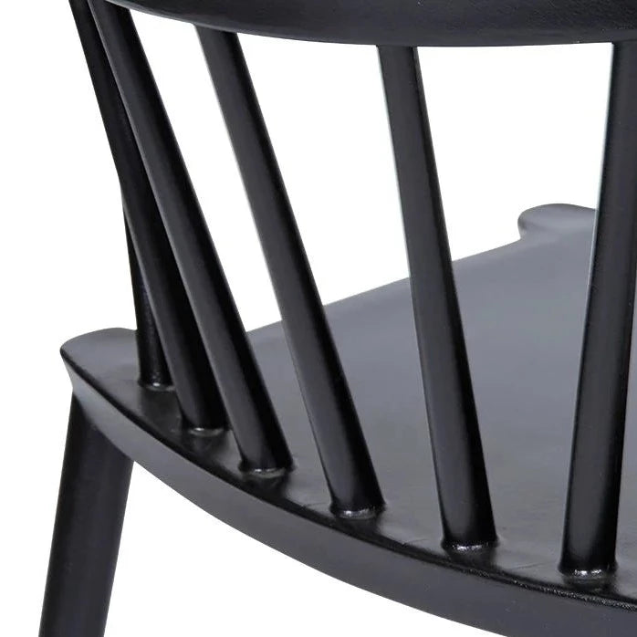 Ebony Grace Black Armless Dining Chair