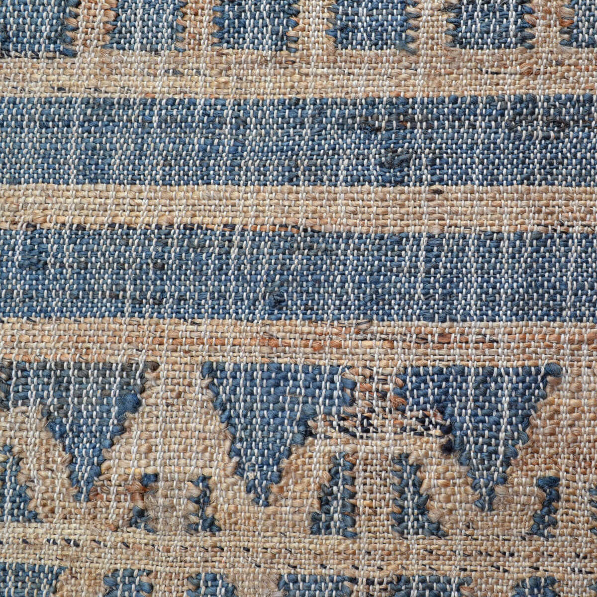 Eclectic Pattern Handmade Woollen Rug - Denim (Available in 4 Sizes)