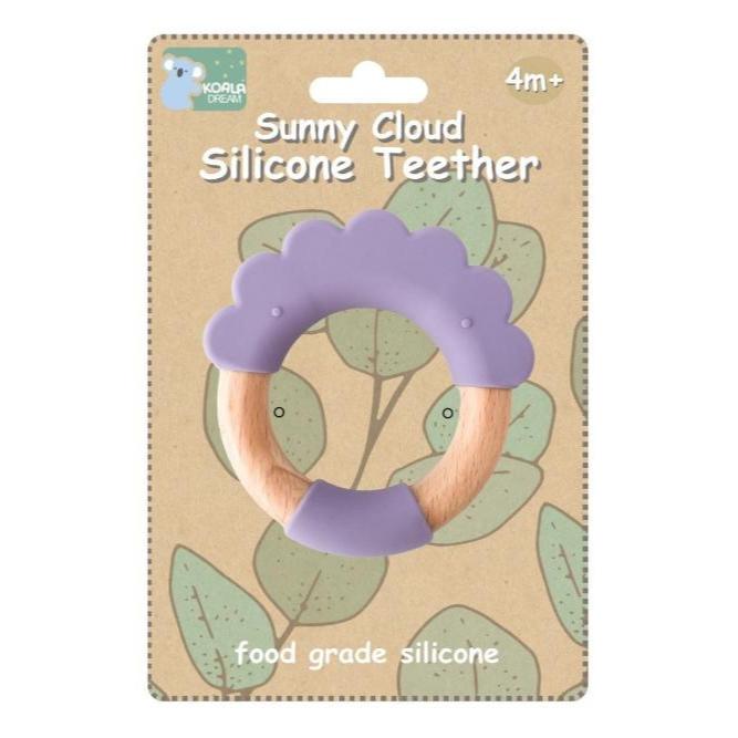Eco-Friendly Cloud Silicone Baby Teether - Purple