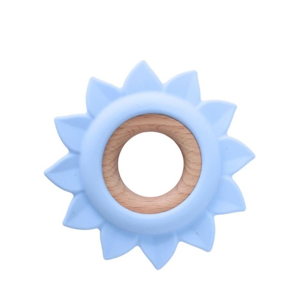 Eco-Friendly Sun Silicone Baby Teether - Blue