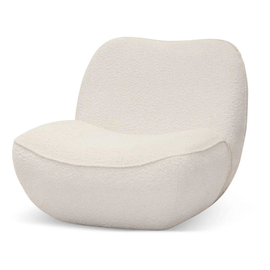 Effortless Charm Lounge Chair - Ivory White Boucle