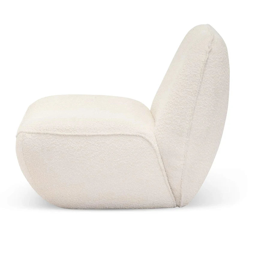 Effortless Charm Lounge Chair - Ivory White Boucle