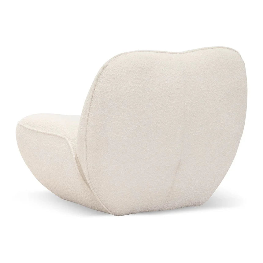Effortless Charm Lounge Chair - Ivory White Boucle