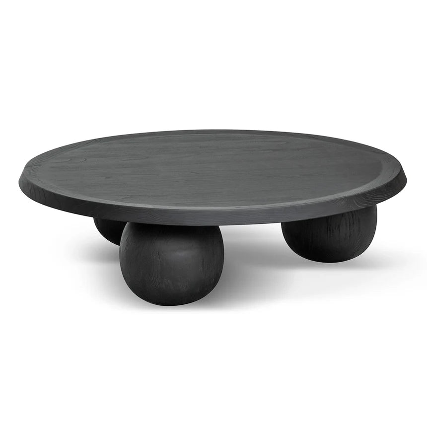 Effortless Elegance Elm Ball Coffee Table - Black 100cms