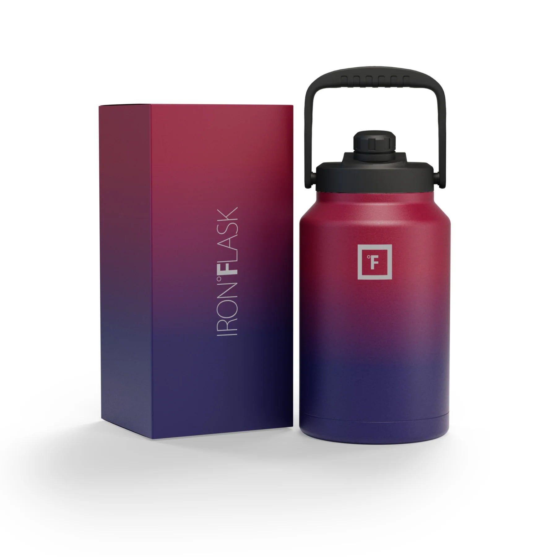 Effortless Iron Flask Bottle with Spout Lid - Dark Rainbow