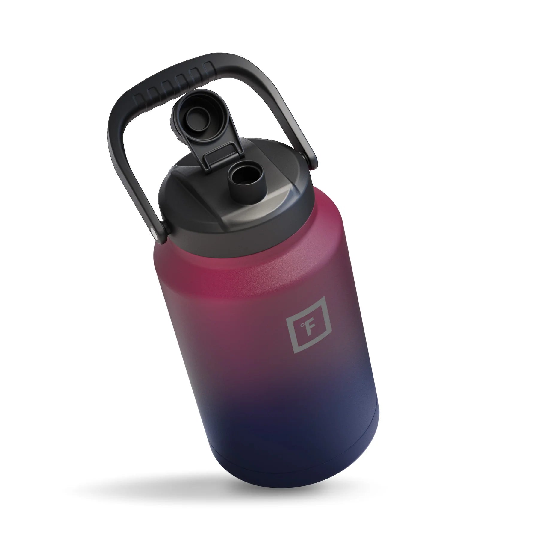 Effortless Iron Flask Bottle with Spout Lid - Dark Rainbow