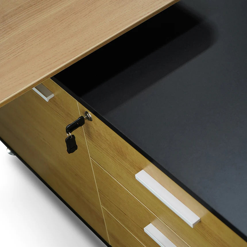 Effortless Right Return Office Desk 195cms - Natural