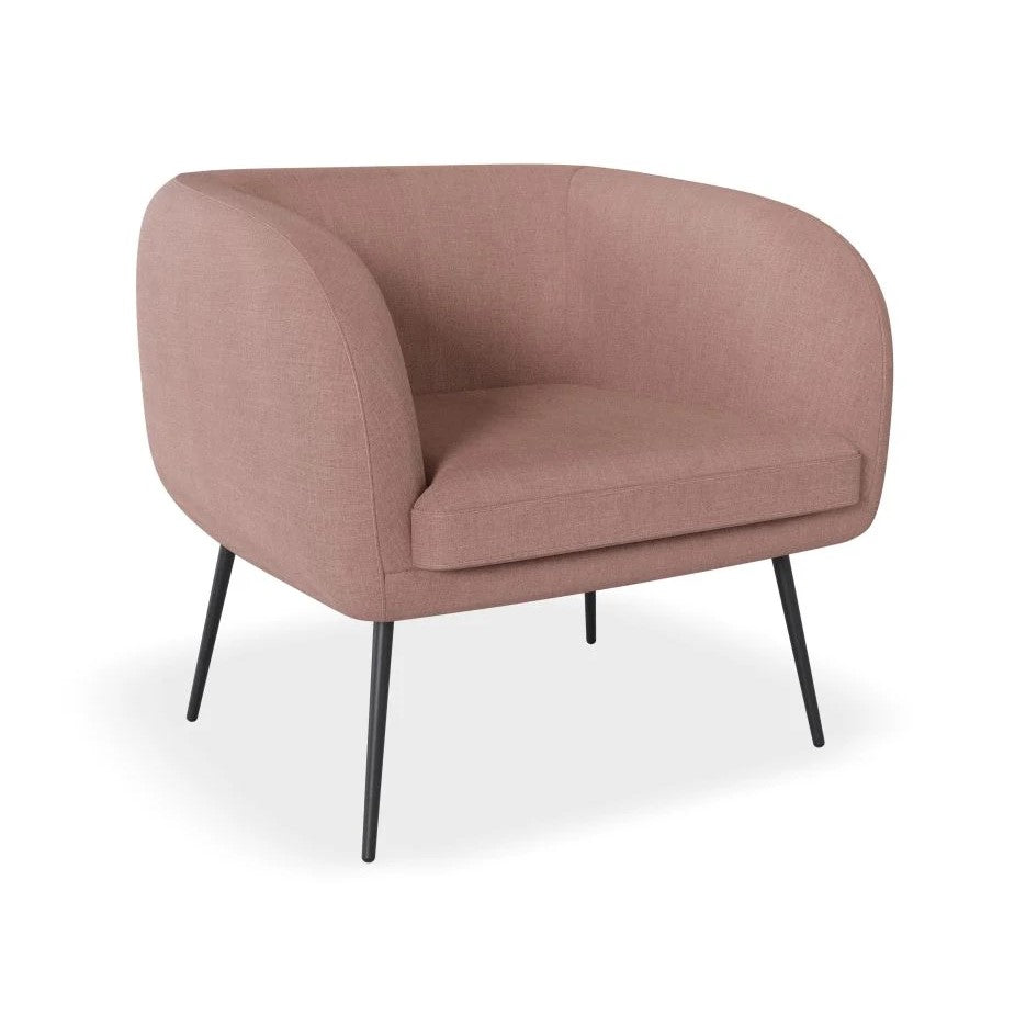 Elegance Haven Pink Single Seater Sofa (Available in 3 Frame Colors)