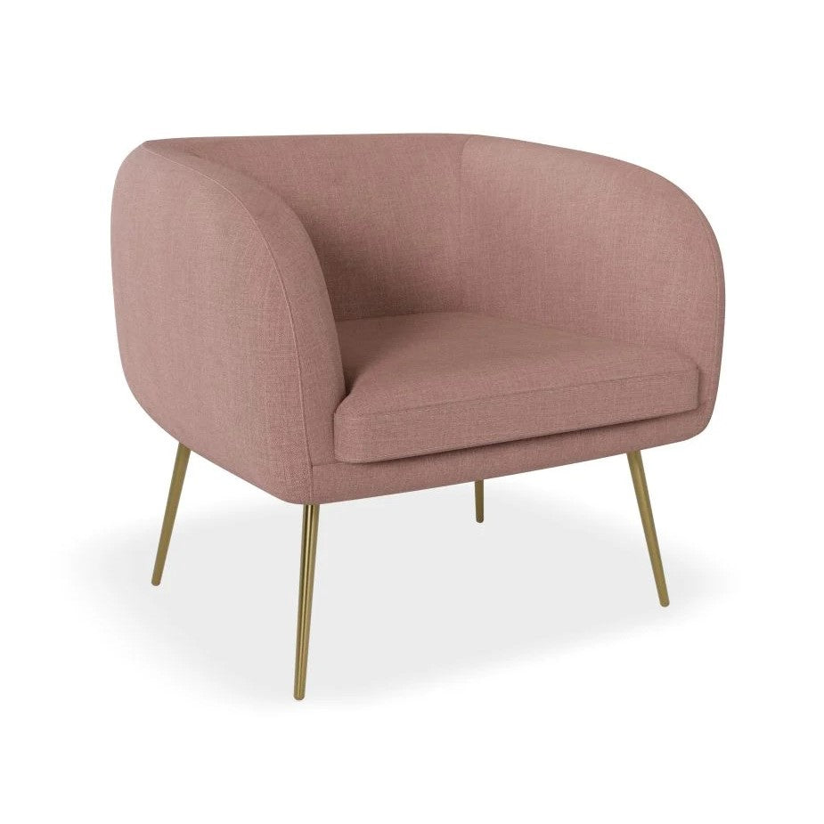 Elegance Haven Pink Single Seater Sofa (Available in 3 Frame Colors)