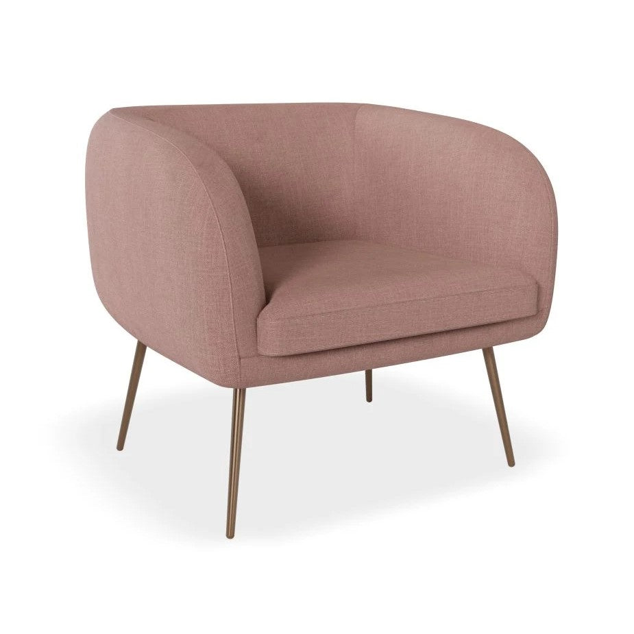 Elegance Haven Pink Single Seater Sofa (Available in 3 Frame Colors)