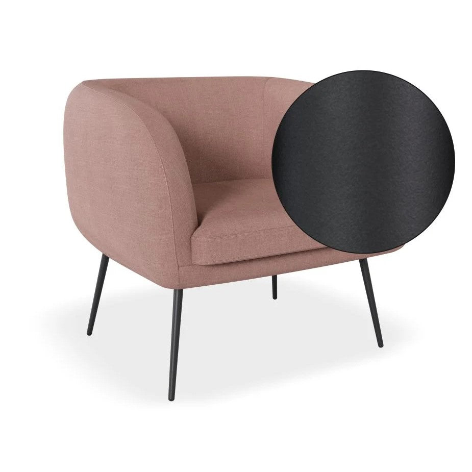 Elegance Haven Pink Single Seater Sofa (Available in 3 Frame Colors)