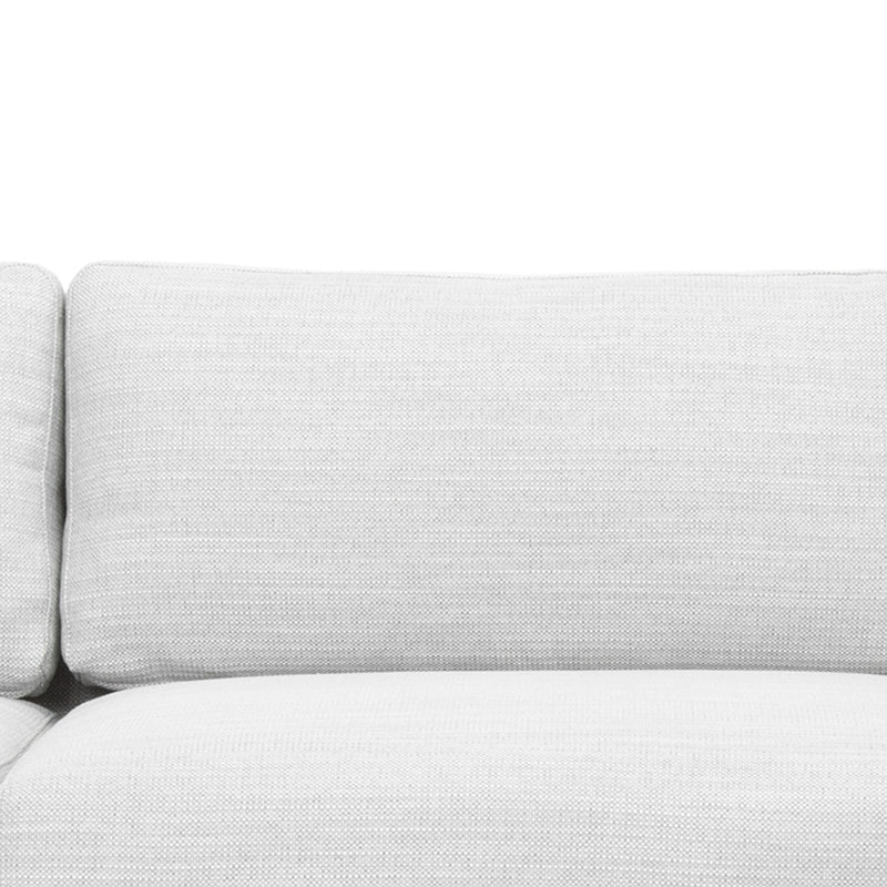 Elegant 3-Seater Left Chaise Sofa with Black Legs - Light Grey