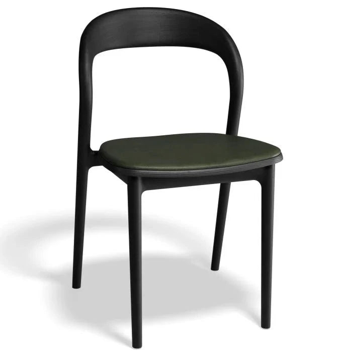 Elegant Black Oak with Pad Dining Chair (Available in 3 Colors)