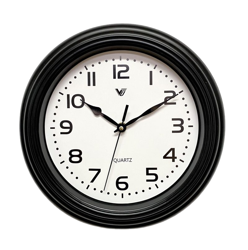Elegant Corrugated Frame Wall Clock 30cms (Available in 3 colors)