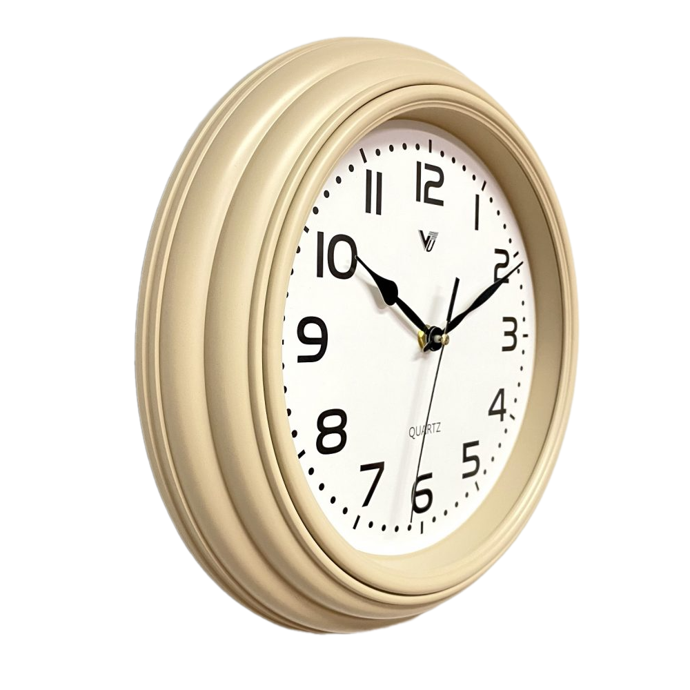 Elegant Corrugated Frame Wall Clock 30cms (Available in 3 colors)