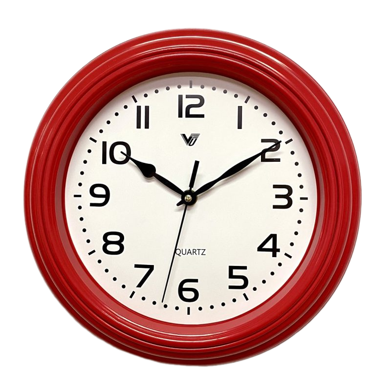 Elegant Corrugated Frame Wall Clock 30cms (Available in 3 colors)