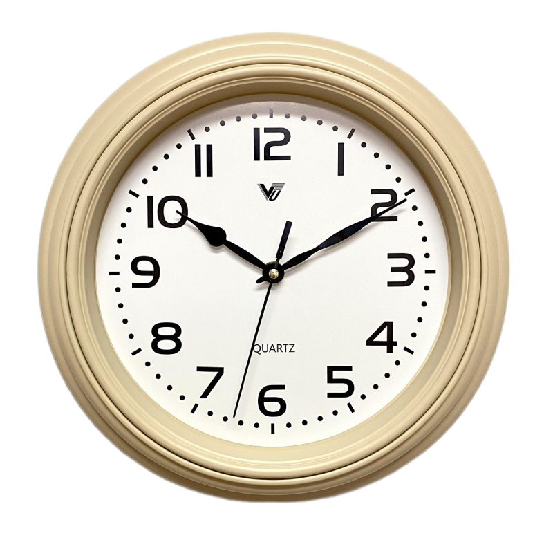 Elegant Corrugated Frame Wall Clock 30cms (Available in 3 colors)