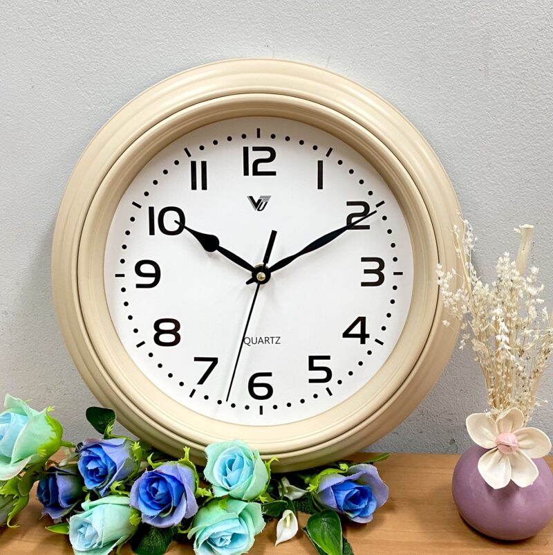 Elegant Corrugated Frame Wall Clock 30cms (Available in 3 colors)