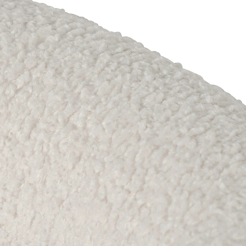 Elegant Ivory White Sherpa Armchair