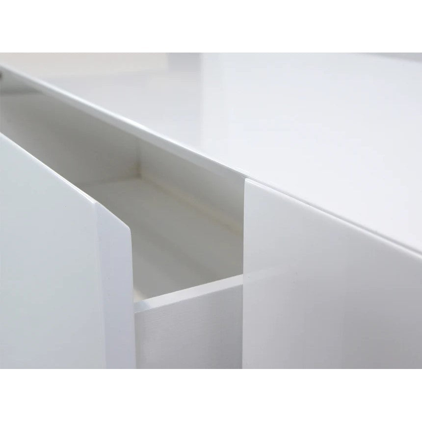 Elegant Lowline TV Unit 307cms - Natural & White