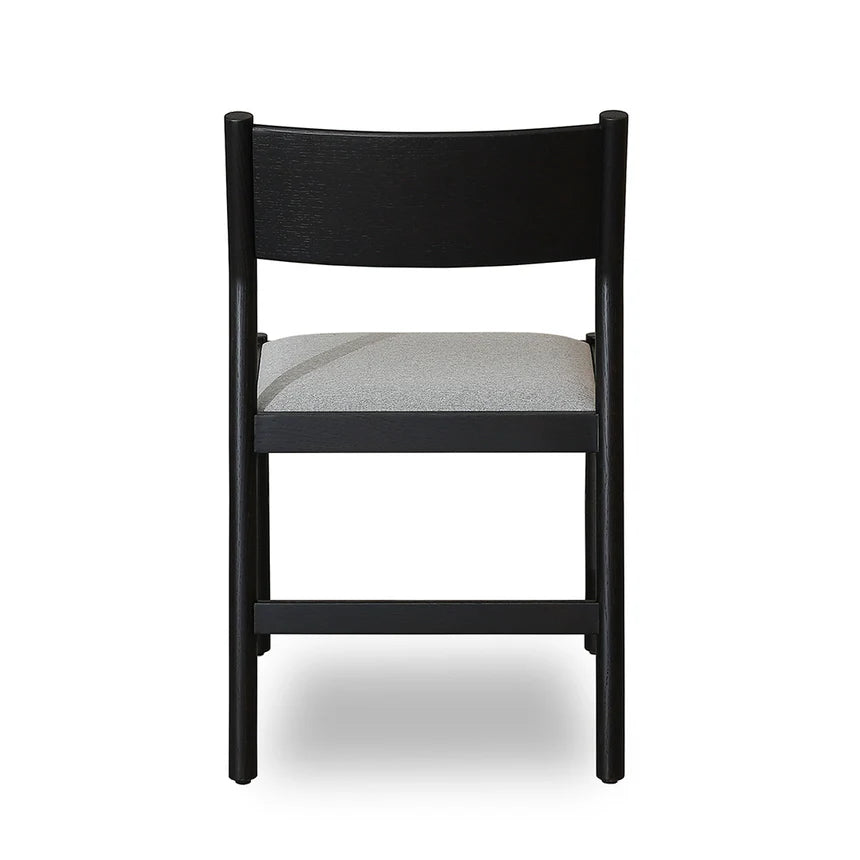 Elegant Mirit Black Dining Chair Set of 2 - Moon Grey
