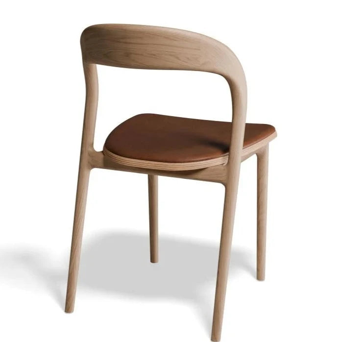 Elegant Natural Oak with Pad Dining Chair (Available in 4 Colors)