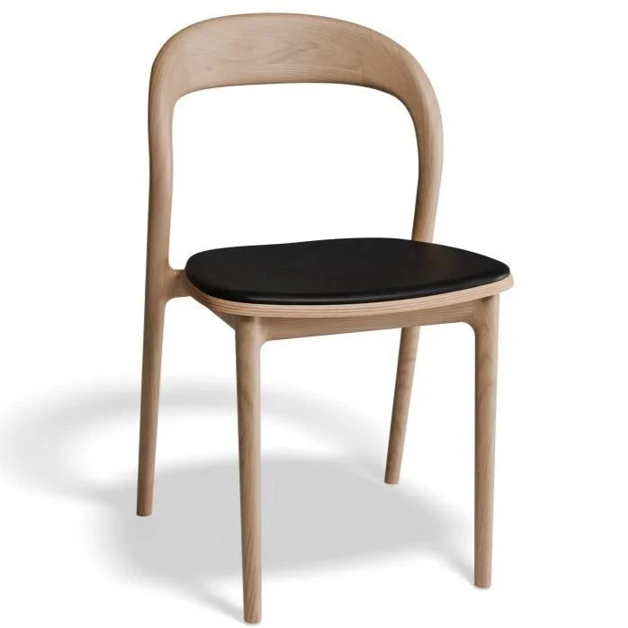 Elegant Natural Oak with Pad Dining Chair (Available in 4 Colors)