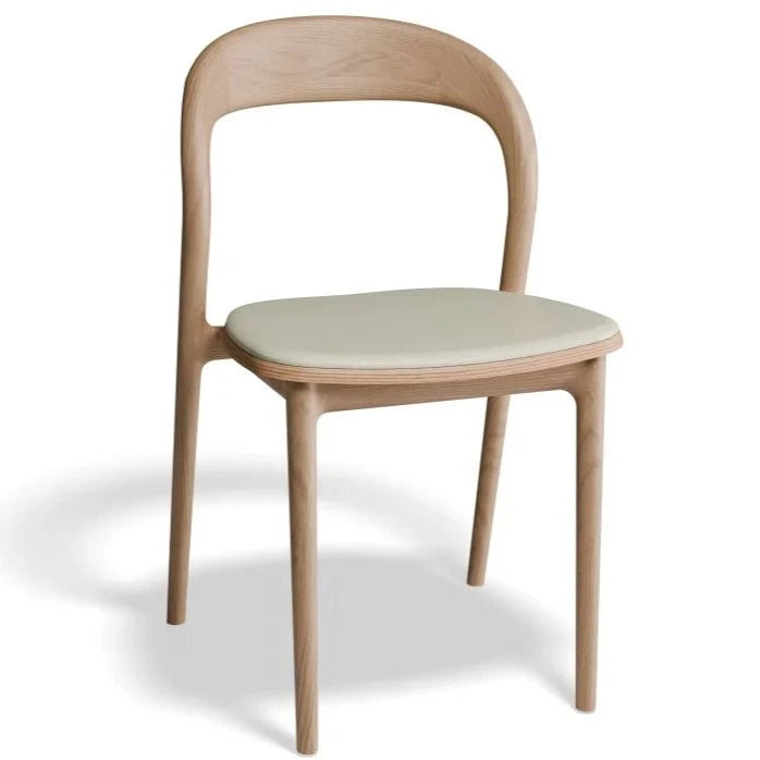 Elegant Natural Oak with Pad Dining Chair (Available in 4 Colors)