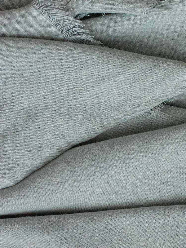 Elegant Oakley Linen Throw - Sky Blue - 130x230cms