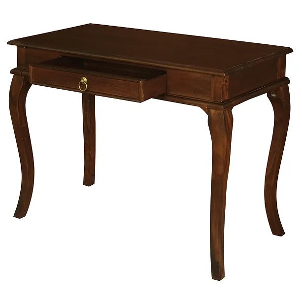 Elegant Queen Ann 1 Drawer Sofa Table - Brown