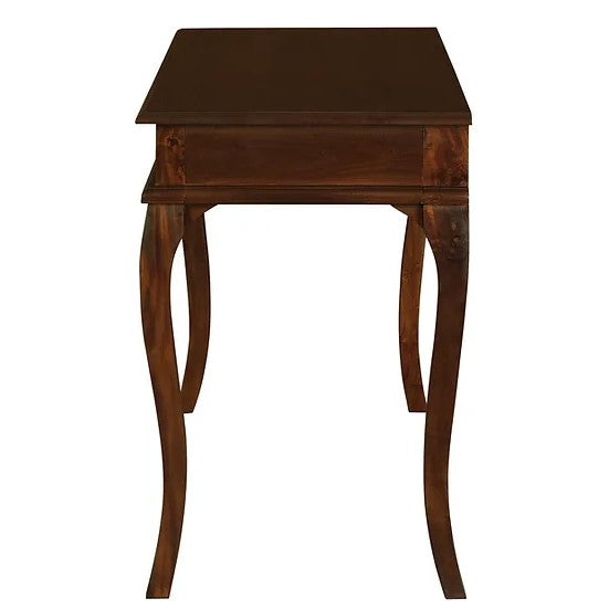 Elegant Queen Ann 1 Drawer Sofa Table - Brown