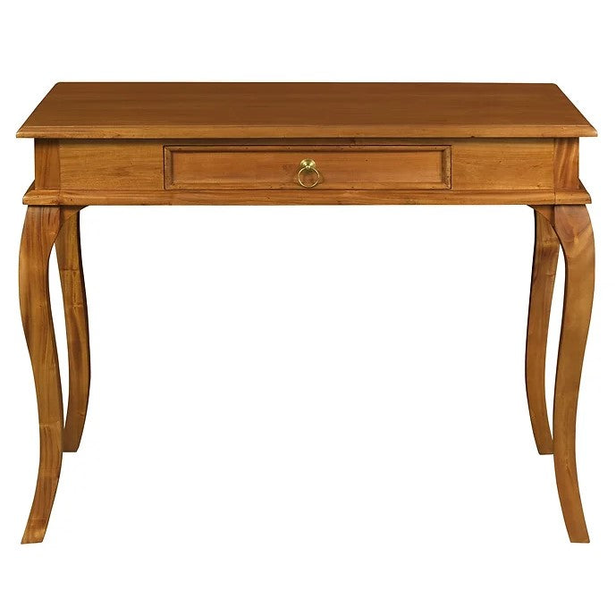Elegant Queen Ann 1 Drawer Sofa Table - Light Brown